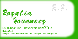 rozalia hovanecz business card